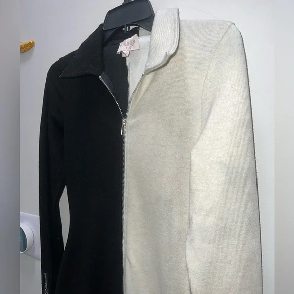 *flawed* Anthropologie Ciebon Zip Front Colorblock Midi Dress - Picture 4 of 13